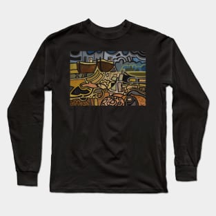 Dungeness Beach Seaside Scene Landscape Long Sleeve T-Shirt